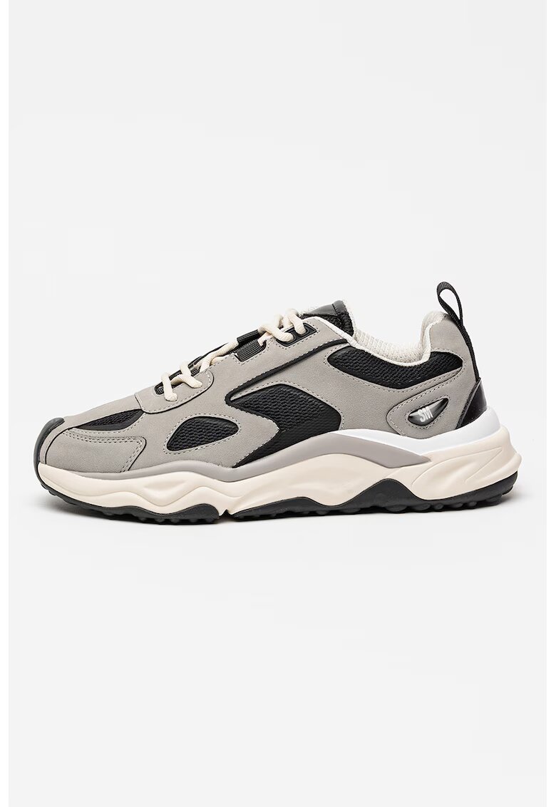Steve Madden Pantofi sport Serpent cu insertii de plasa - Negru/Gri