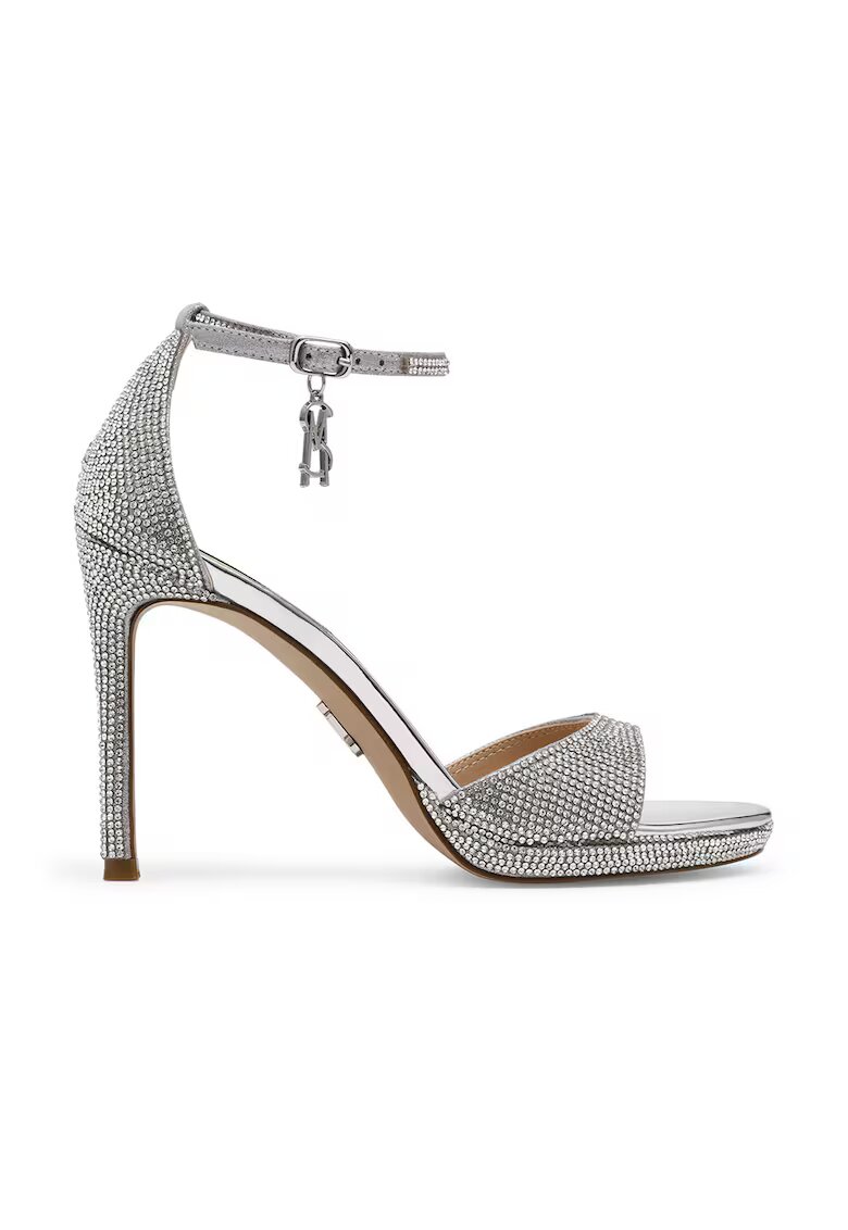 Steve Madden Sandale cu bareta pe glezna cu aplicatii de strasuri Evers-R - Argintiu