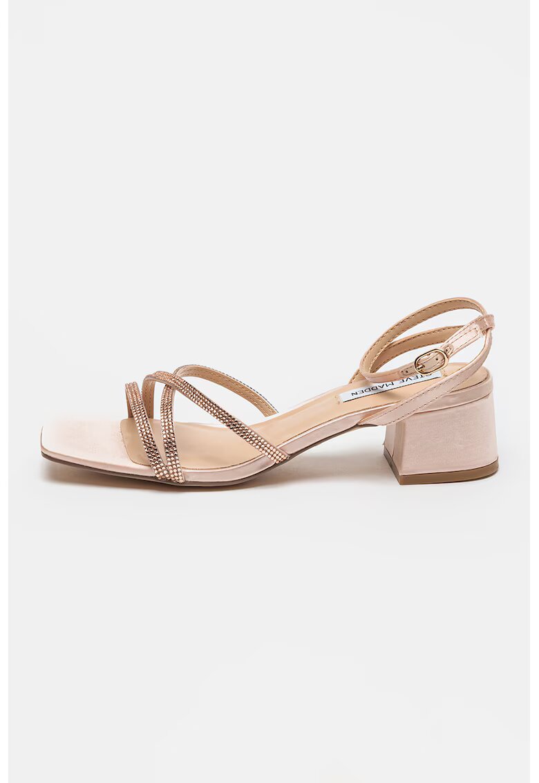Steve Madden Sandale cu toc masiv Gabby - Piersica/Auriu rose