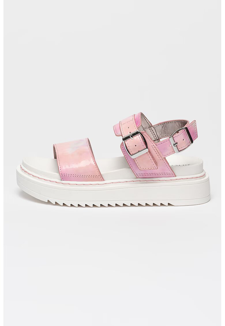 Steve Madden Sandale de piele ecologica cu aspect lacuit Jcadet - Alb/Roz pastel