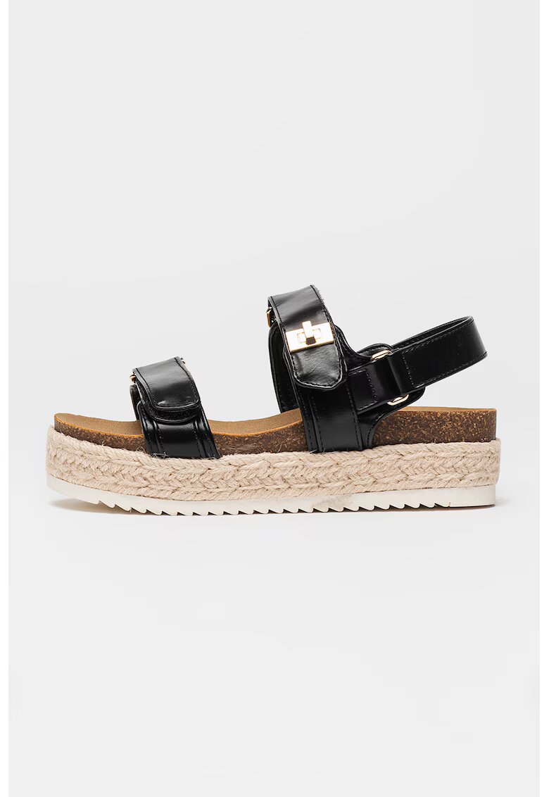 Steve Madden Sandale din piele ecologica cu talpa flatform - Negru