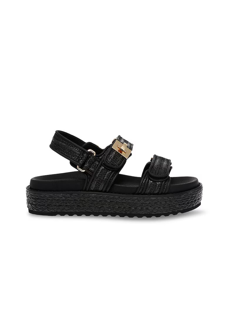 Steve Madden Sandale flatform cu velcro Bigmona - Negru
