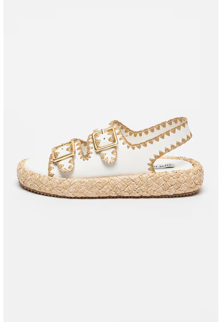 Steve Madden Sandale slingback din piele - Alb/Bej
