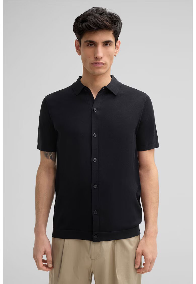Strellson Tricou polo cu închidere prin nasturi 30045627 - Negru