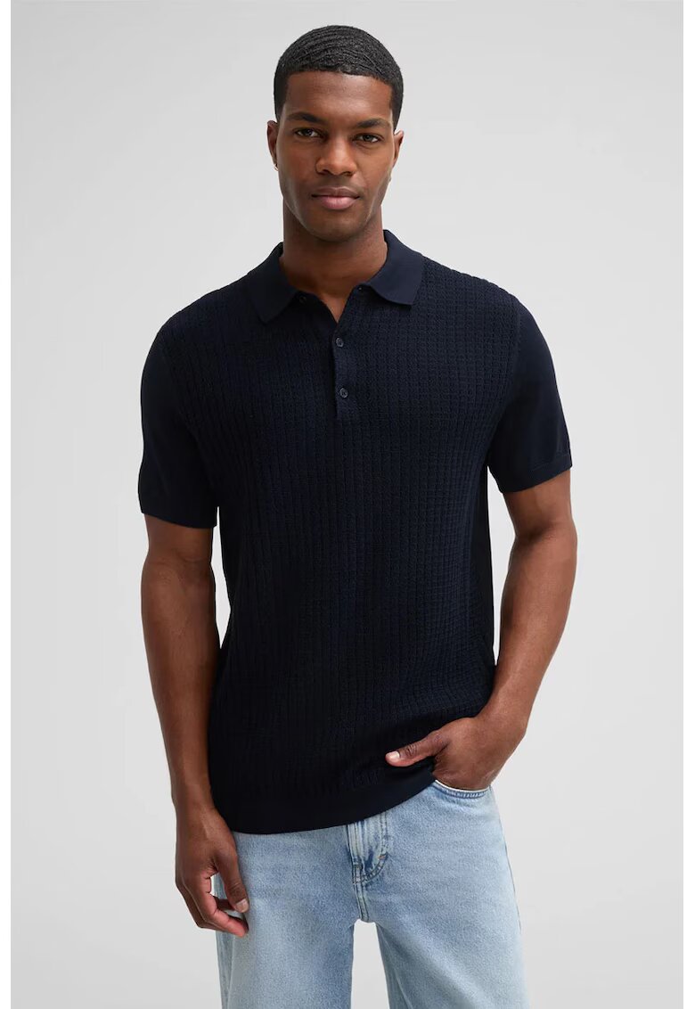Strellson Tricou polo cu inchidere prin nasturi 30045707 - Albastru inchis