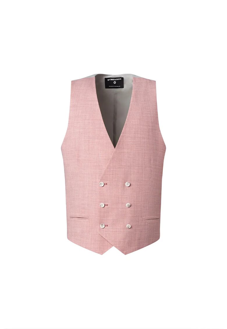 Strellson Vestă regular fit cu închidere la două rânduri de nasturi - Roz