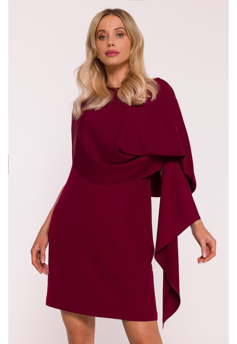 Stylove Rochie de cocktail cu pelerina decorativa