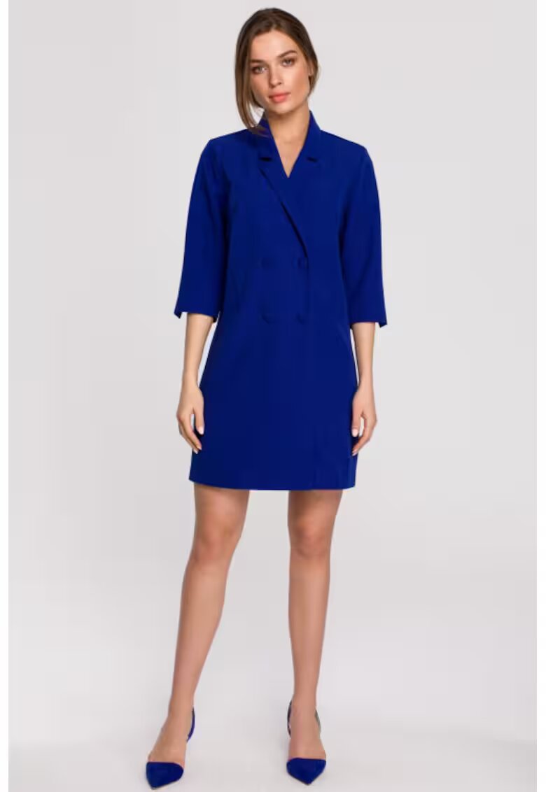 Stylove Rochie sacou cu curea - - Bleumarin