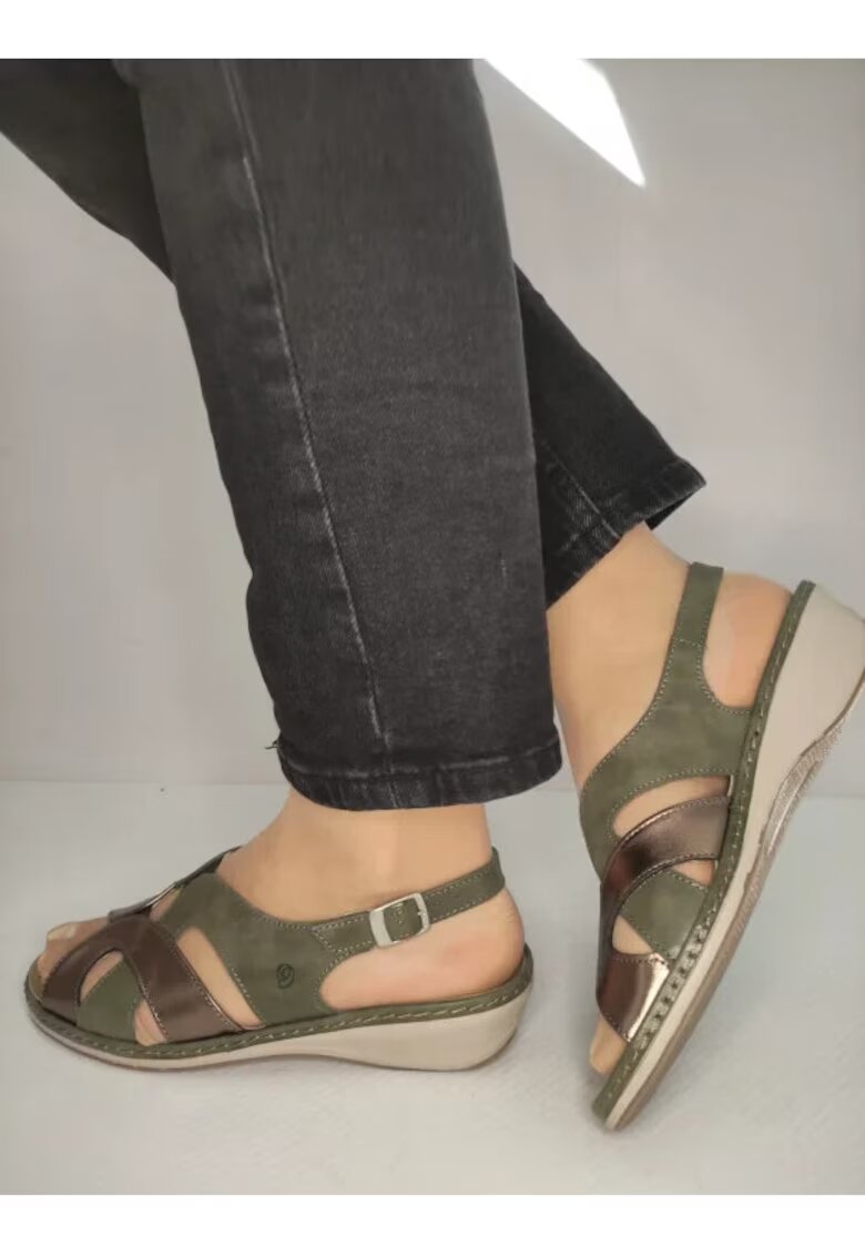 Suave Sandale Casual Dama 0900T Paris 40-N Kaki Cu Bronz - Verde - Verde