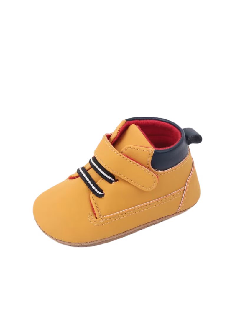 Superbaby Ghete Piele ecologica - Baieti - Galben Mustar