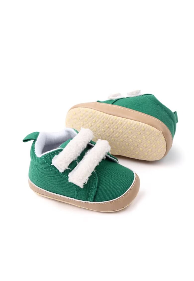 Superbaby Pantofi Cu Barete Din Blanita - Casual - Textil - Baieti - Velcro - Verde
