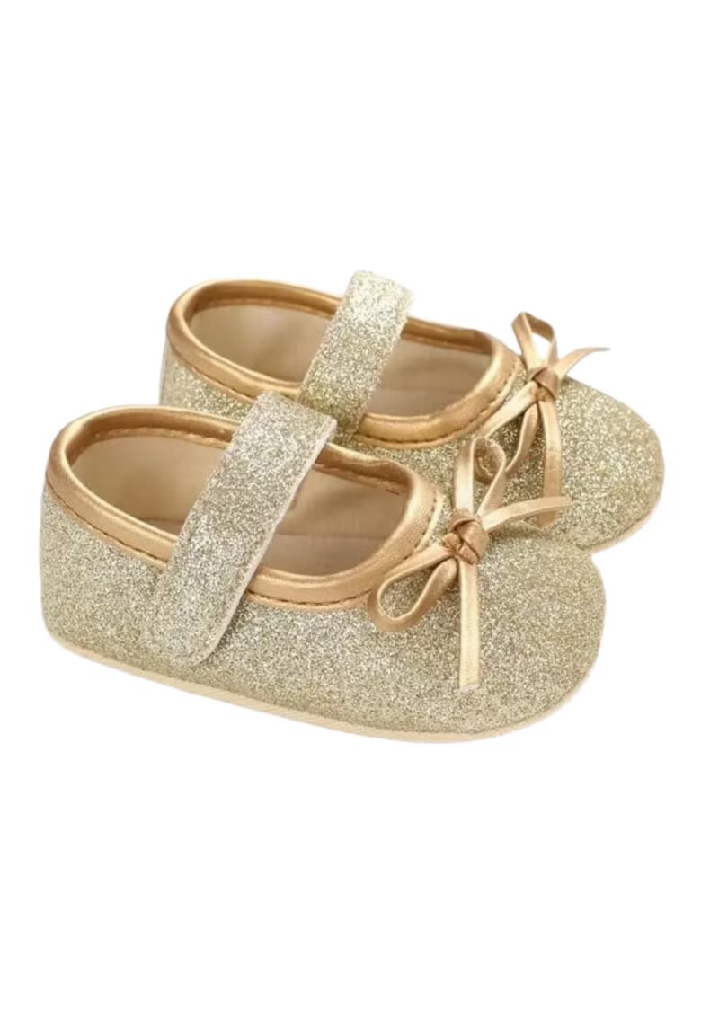 Superbaby Pantofi Cu Fundita - Elegant - Piele ecologica - Fete - Auriu -