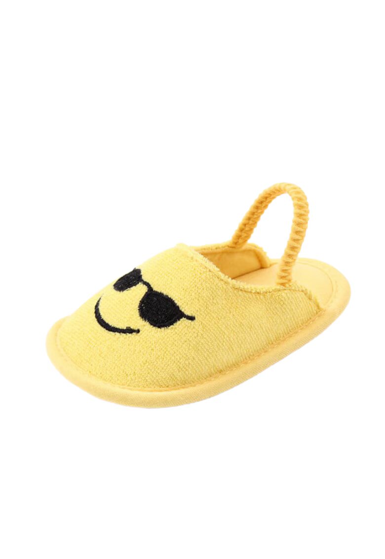 Superbaby Pantofi Decupati - Emoticon - Textil - Fete - Galben
