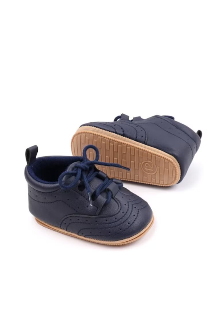 Superbaby Pantofi eleganti Model AL 18771 Benny - Pentru bebelusi - Piele ecologica - Baieti - 9-12 luni - Bleumarin -