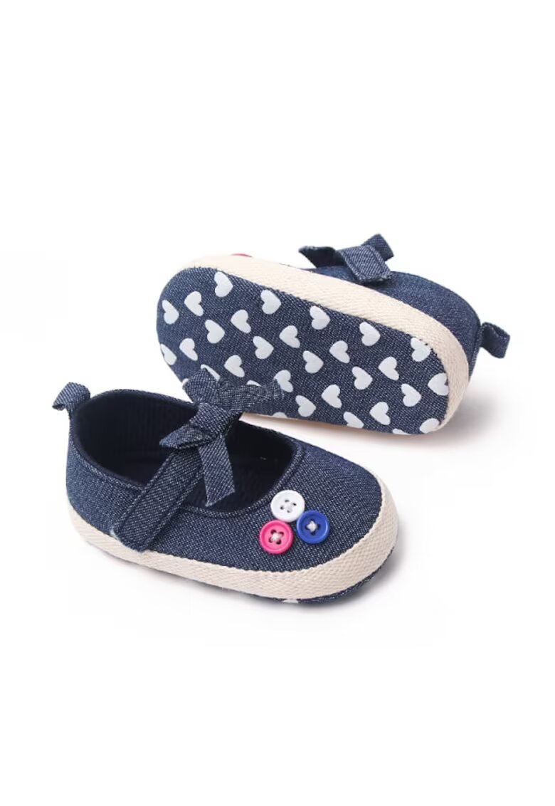 Superbaby Pantofi Model AL 13691 cu bulinute albe - Textil - Fete - Bleumarin - Bleumarin