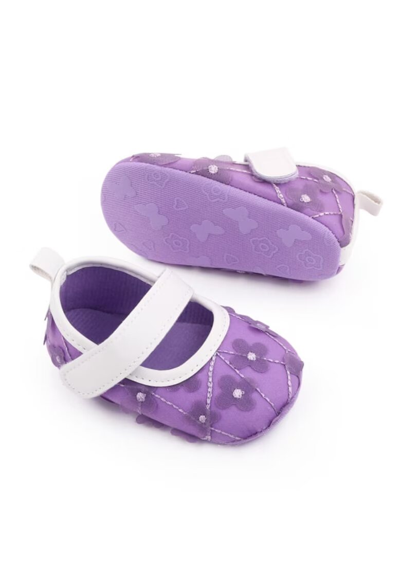Superbaby Pantofi Model AL 14377 cu floricele - Textil - Fete - 48679 - Mov