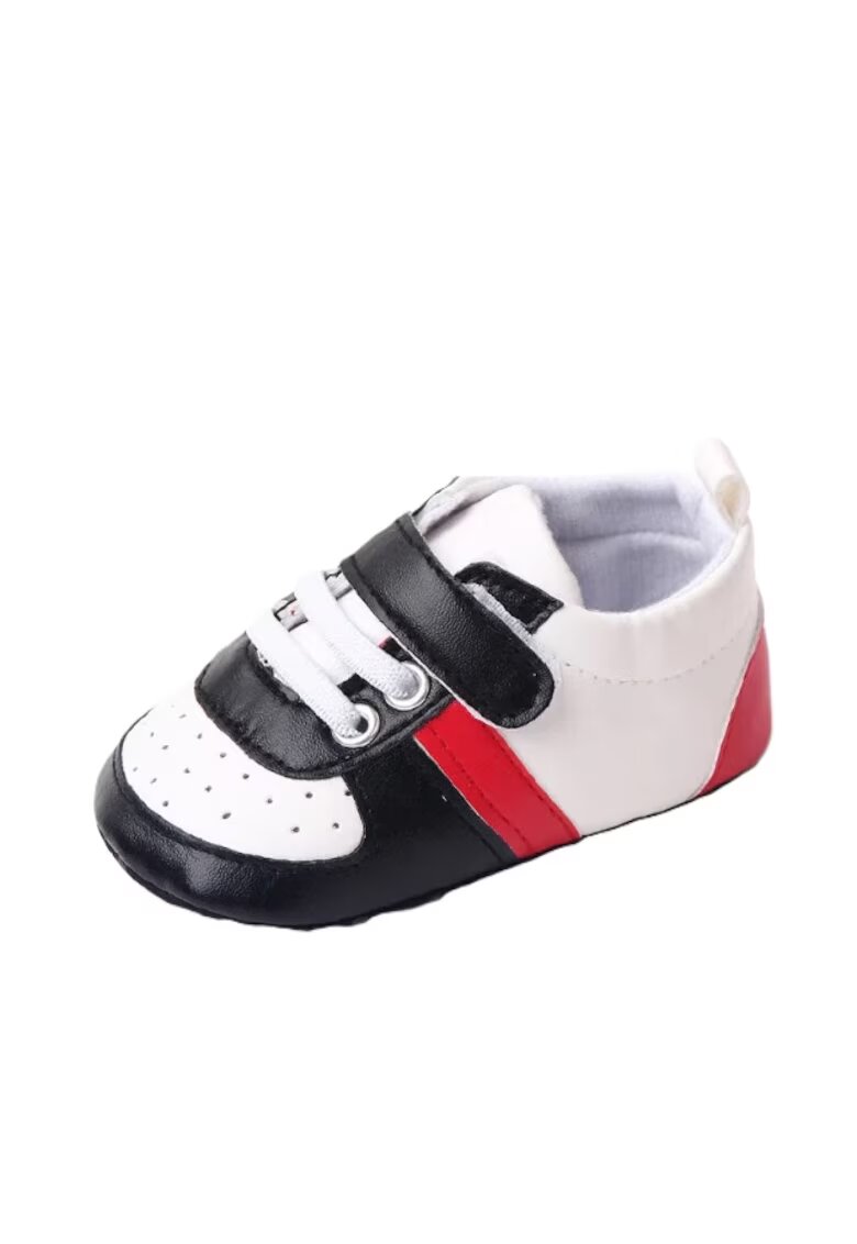 Superbaby Pantofi Sport Model Kyle - Piele ecologica - Baieti - Siret - Velcro - Multicolor