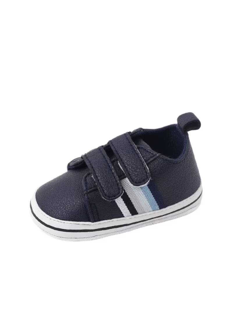 Superbaby Pantofi Sport Model Snoozy - Piele ecologica - Baieti - Velcro - Bleumarin