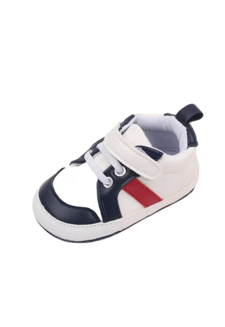 Superbaby Pantofi Sport Model Stock One - Casual - Piele ecologica - Baieti - Siret - Velcro - Multicolor