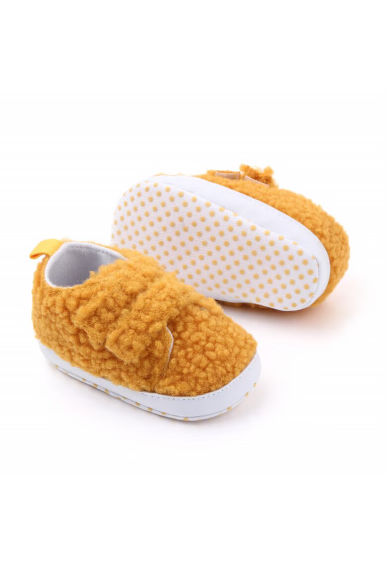 Superbaby Tenisi Model Ciufolici - Casual - Textil - Fete - Velcro - Galben Mustar - 3-6 luni -