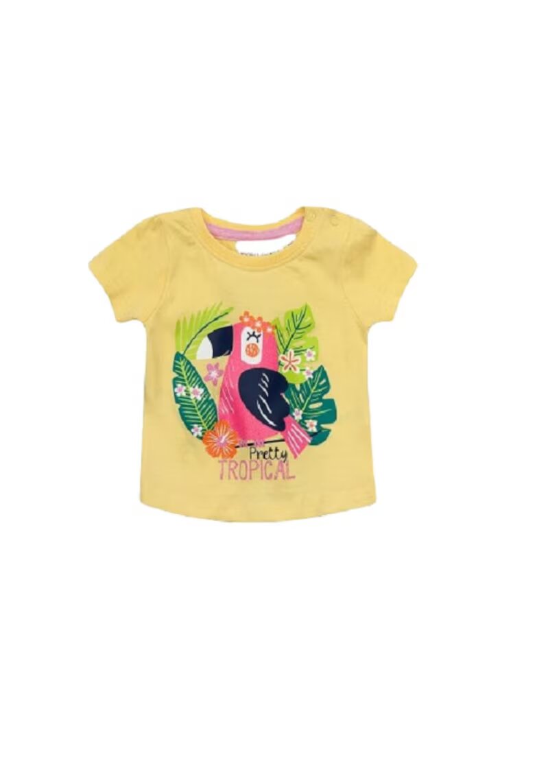 Superbaby Tricou Cu Imprimeu - Maneca scurta - Bumbac - Fete - Galben