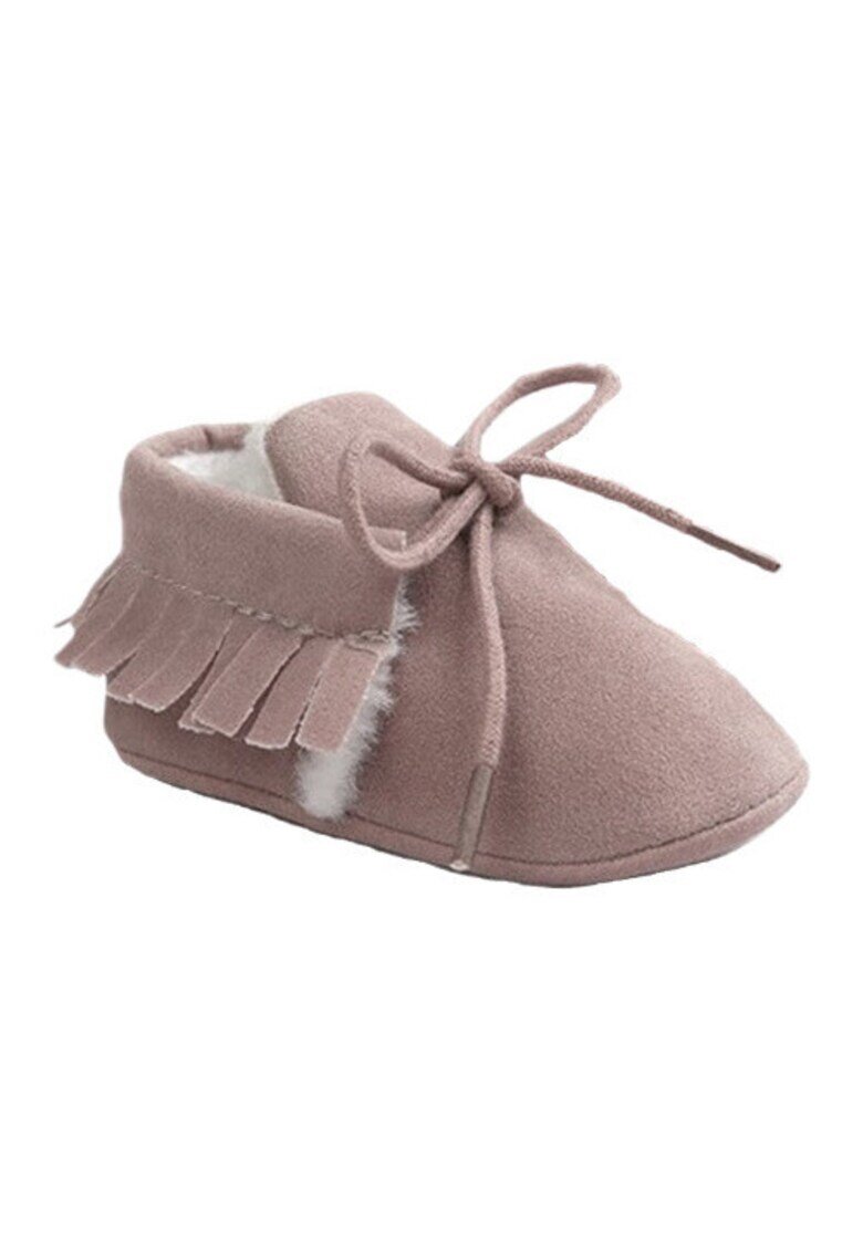 SuperBebeShop Pantofi Imblaniti - Cu Franjuri - Fete - Siret - Roz Pudrat