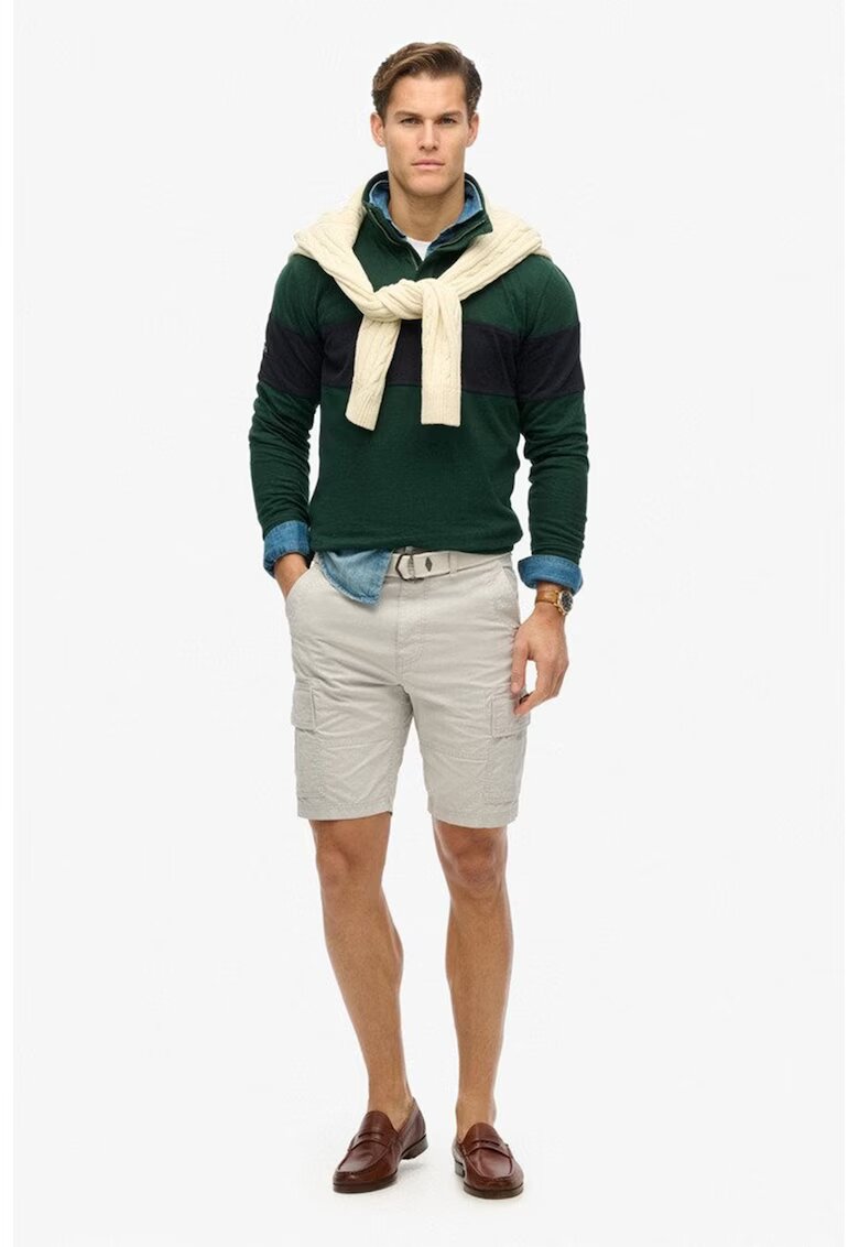 Superdry  Co Bermude cargo cu o curea - Gri deschis