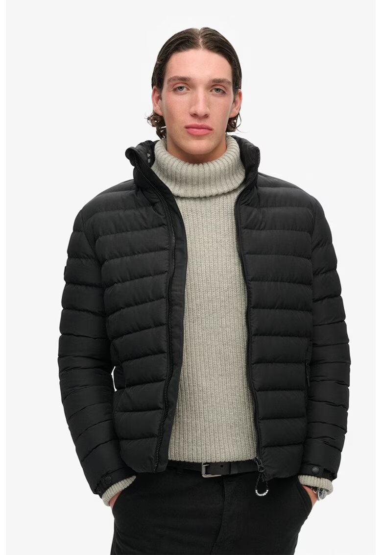 Superdry  Co Geaca cu vatelina si aspect matlasat Fuji - Negru stins