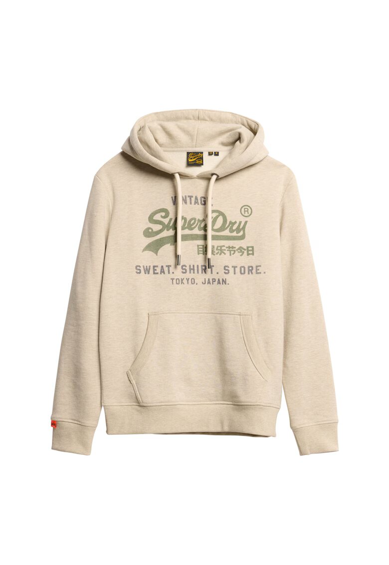 Superdry  Co Hanorac din amestec de bumbac cu imprimeu logo Heritage - Bej