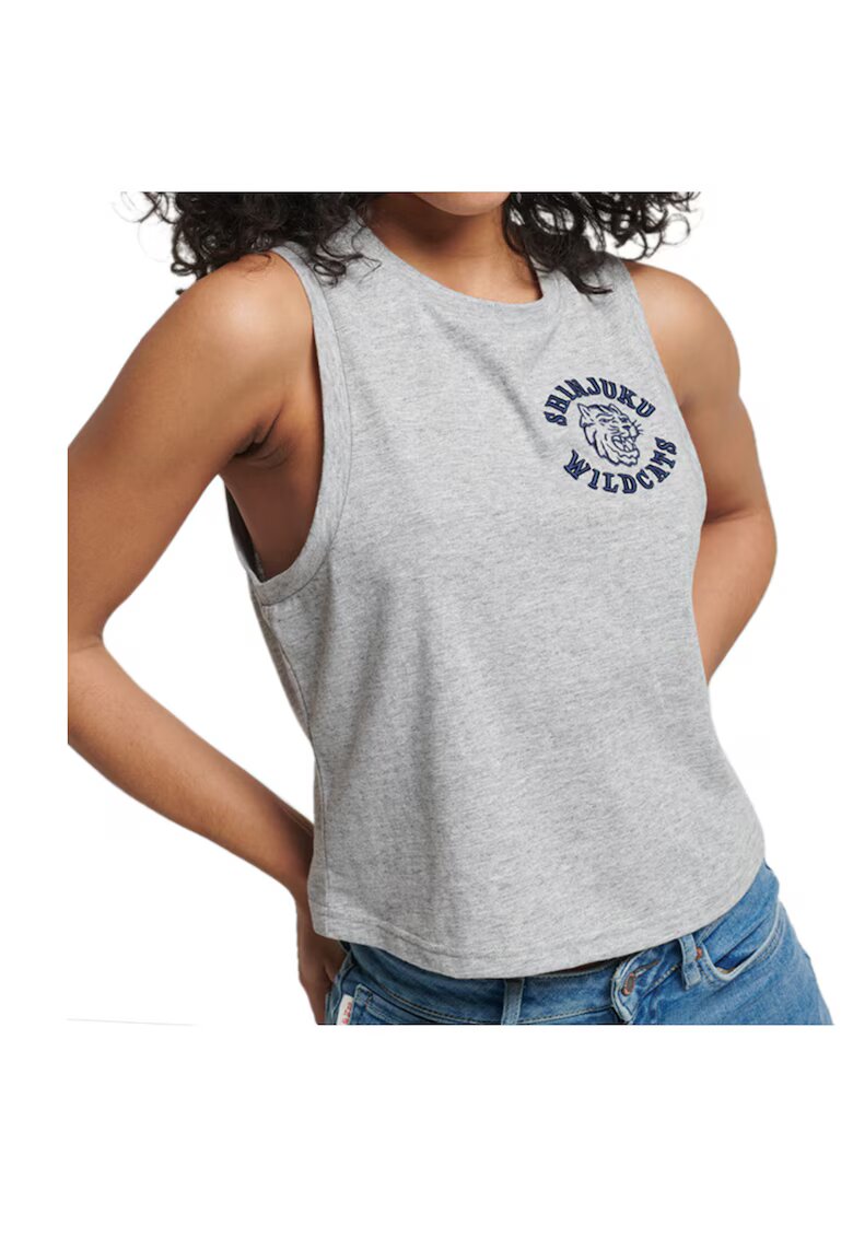 Superdry  Co Maiou cu croiala lejera si imprimeu -