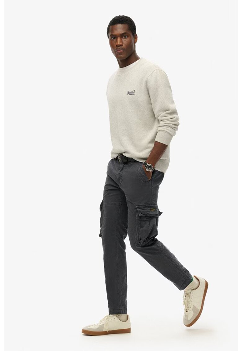 Superdry  Co Pantaloni cargo cu talie medie - Gri antracit