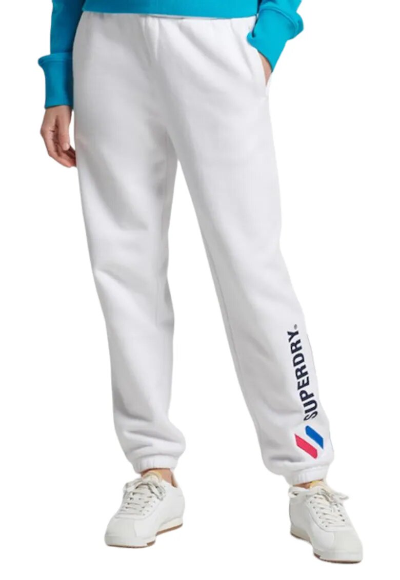 Superdry  Co Pantaloni sport dama - Superdry - Bumbac - Alb