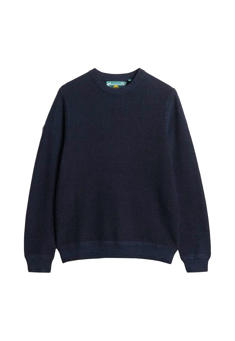 Superdry  Co Pulover uni cu decolteu rotund - Albastru inchis