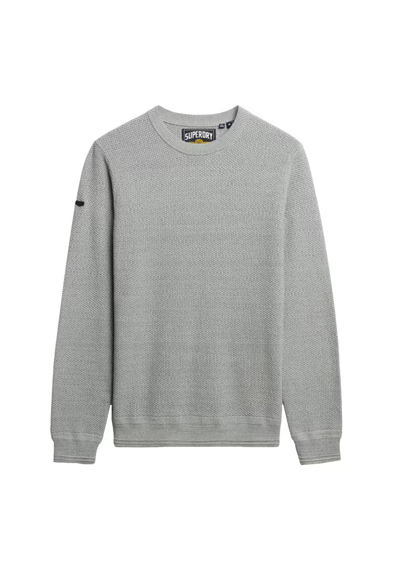 Superdry  Co Pulover uni cu decolteu rotund - Gri deschis