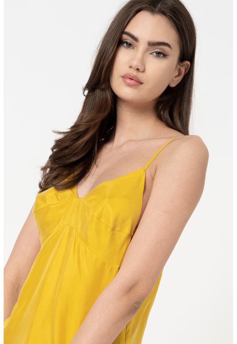 Superdry  Co Rochie mini cu decolteu in V - Galben mustar