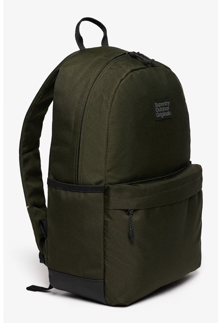Superdry  Co Rucsac cu buzunar frontal Classic Patch Montana - Negru/Verde inchis