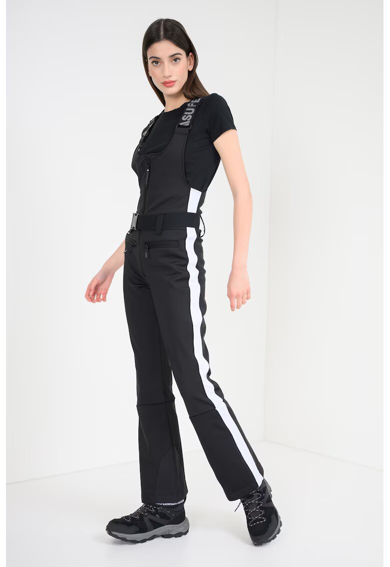Superdry  Co SUPERDRY - Salopeta impermeabila pentru ski Luxe Dungaree - Alb/Negru