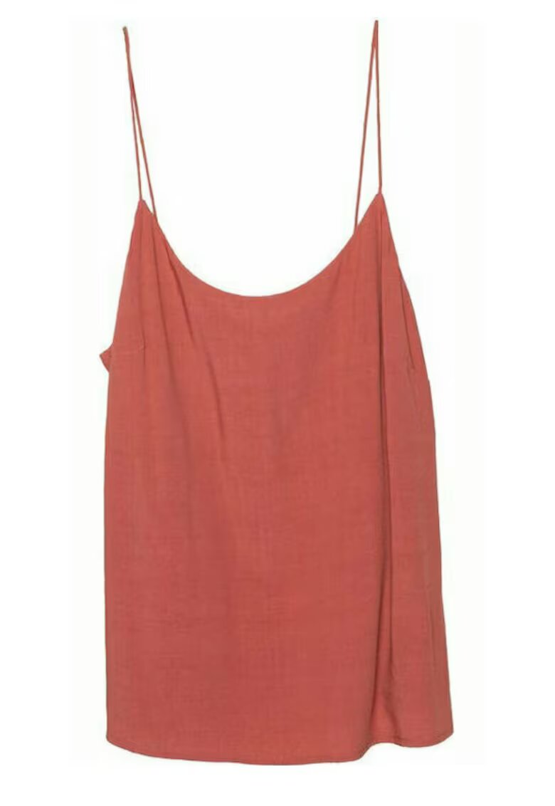 Superdry  Co Top SuperDry Ecovero Strappy - Viscoza - maro - Roz somon
