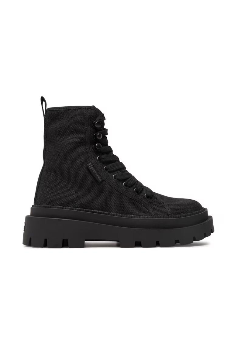 Superga Ghete dama - Textil - Negru - Negru