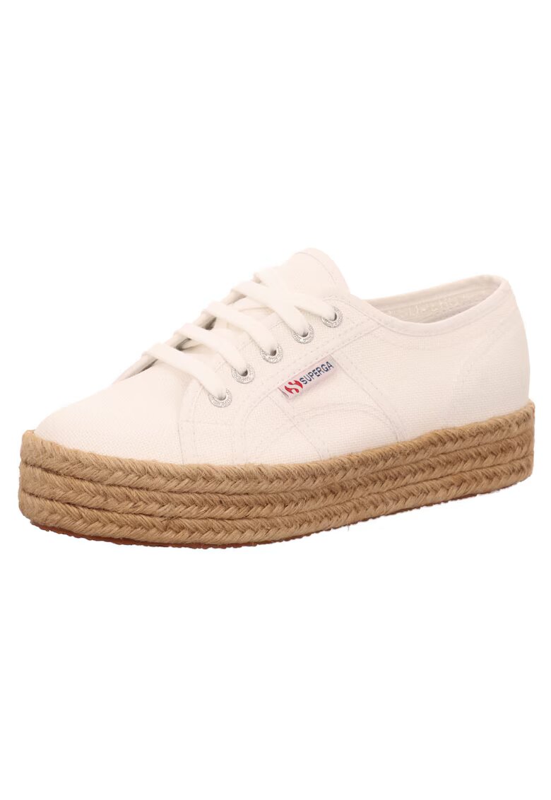 Superga Pantofi sport cu platforma Textil - Alb