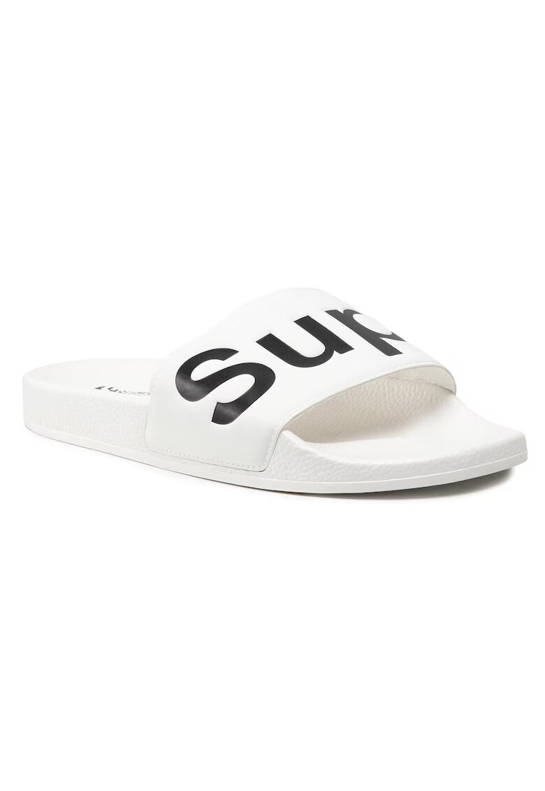 Superga Papuci dama - piele ecologica - alb - set de slapi