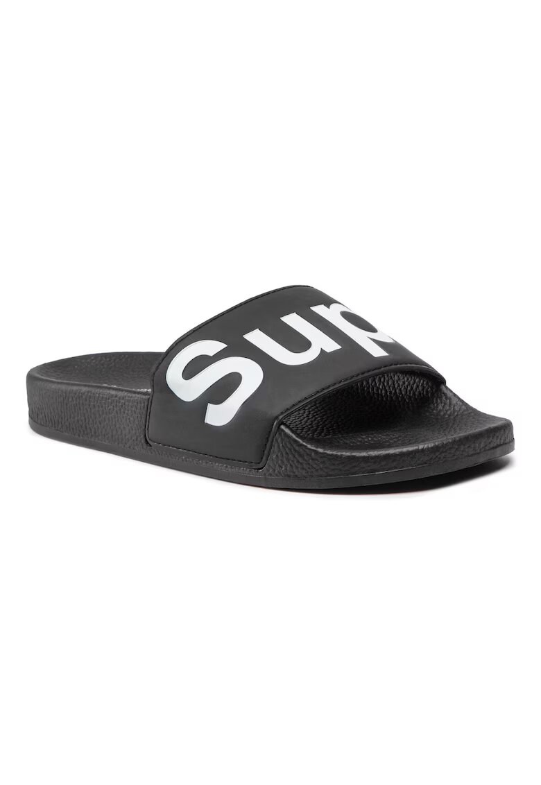 Superga Papuci flip-flop dama - Piele ecologica - Negru