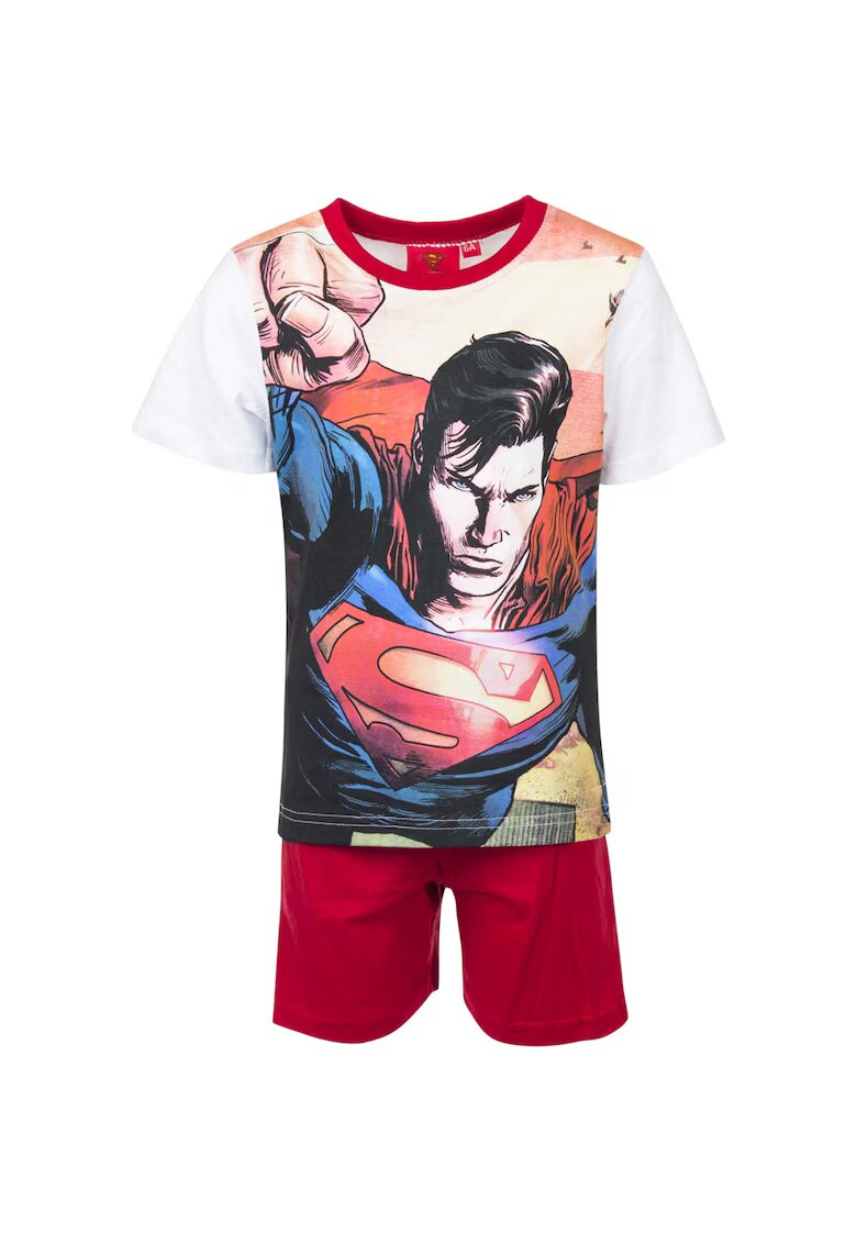 Superman Pijamale scurte - Rosu/Alb