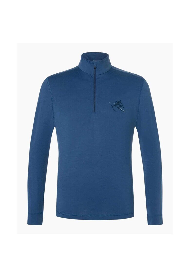 Supernatural Bluza de corp din amestec de lana TUNDRA175 TONI ZIP 1/4 - pentru barbati - culoarea albastru - Albastru