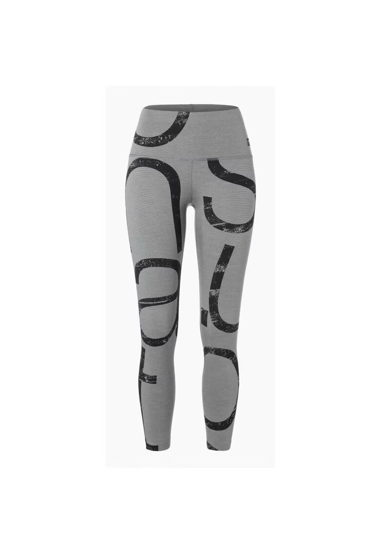 Supernatural Pantaloni de corp din amestec de lana CAPITAL LOGO TIGHTS - pentru femei - culoarea gri - Gri