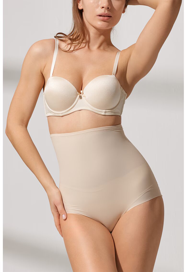Suwen Chiloti cu talie inalta fara cusaturi cu efect modelator - Bej