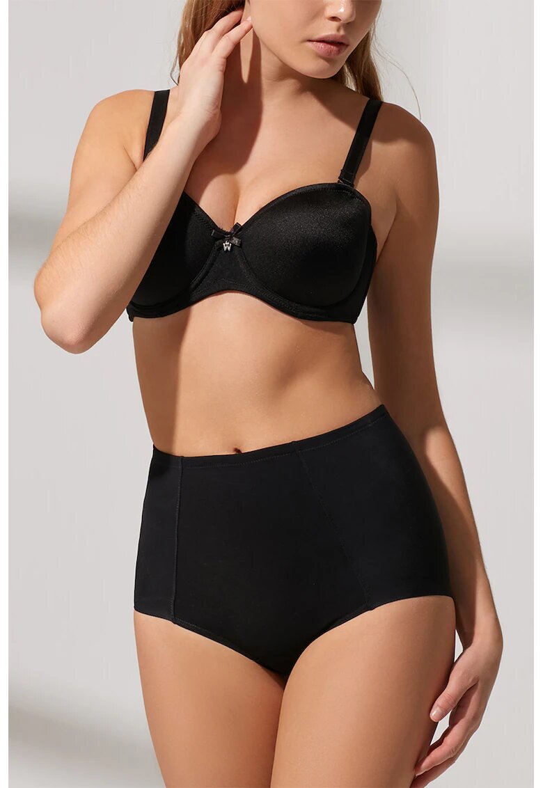 Suwen Chiloti cu talie inalta fara cusaturi cu efect modelator - Negru