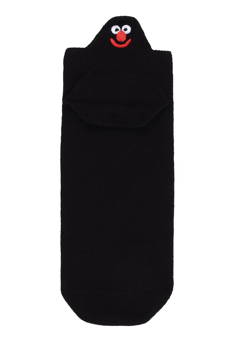 Suwen Sosete pana la glezna - cu model grafic - Negru