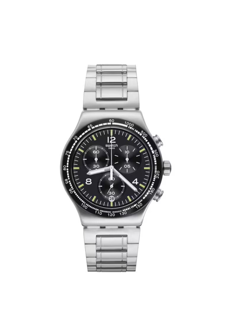 Swatch 904876142-Ceas barbati Night Flight Again - Argintiu