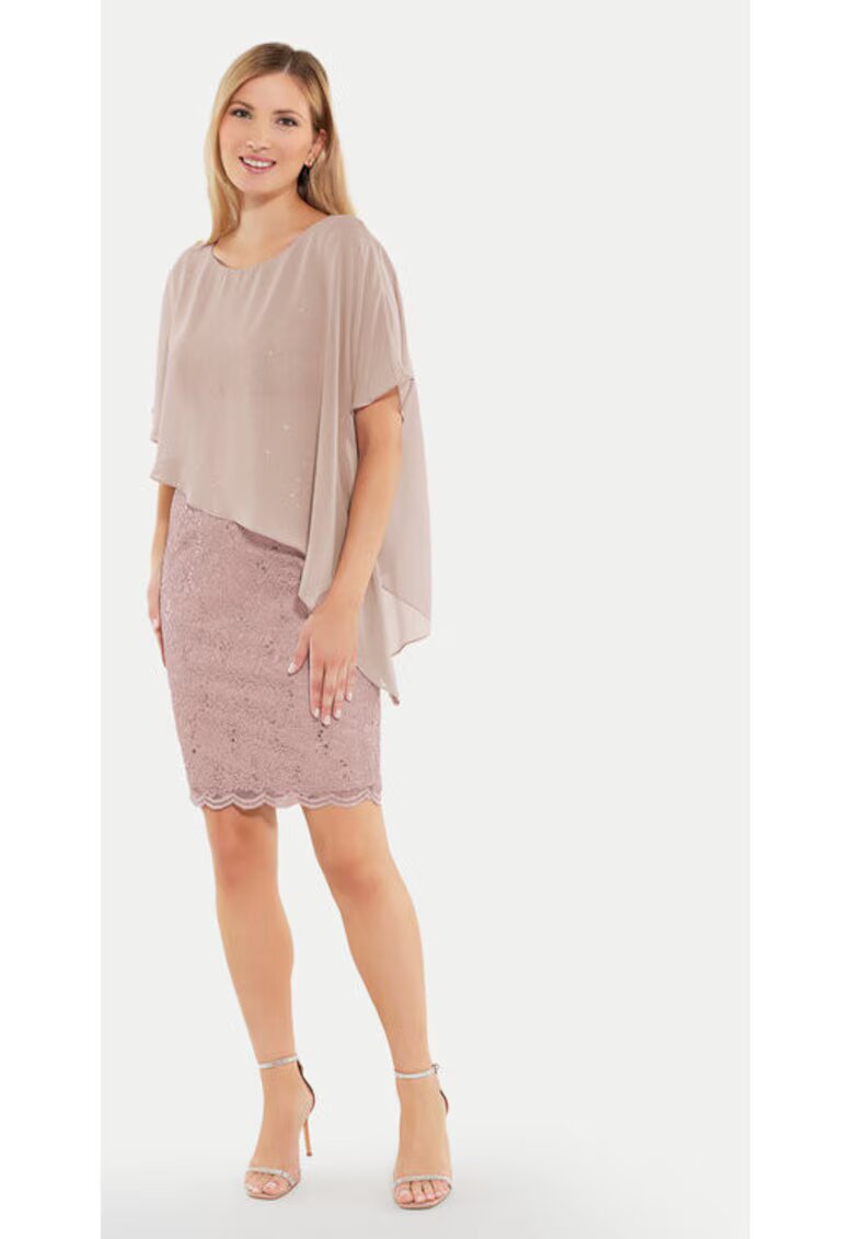 SWING Rochie dama - 304165009 - Poliester - Bej